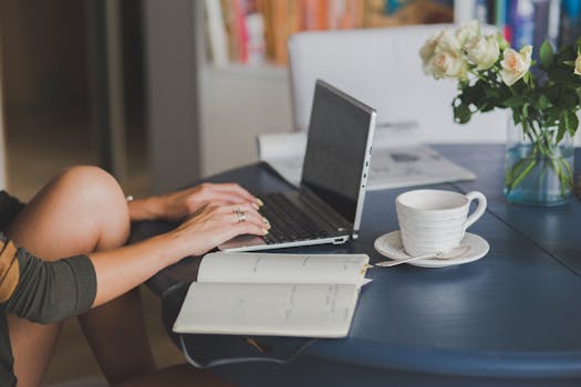 freelancer working on a laptop