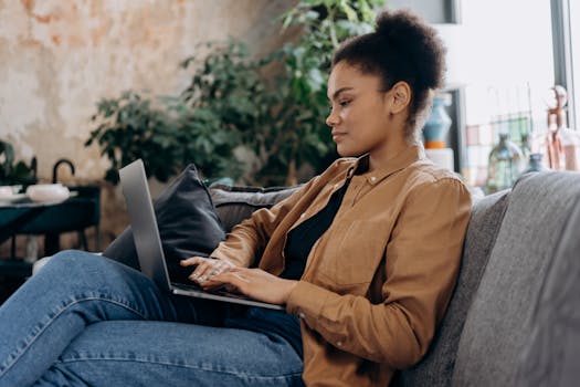 person studying with laptop