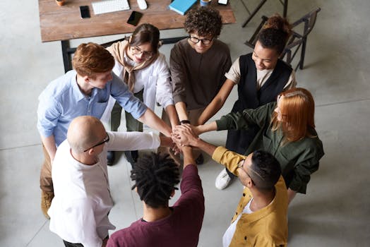 A diverse group of people in a virtual meeting