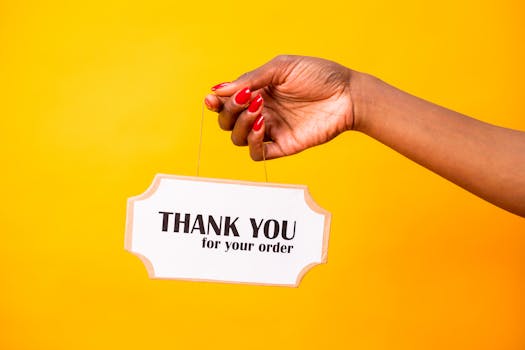 image of a thank you message