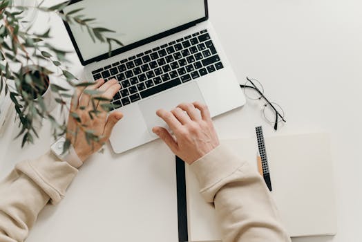 freelancer working in a co-working space